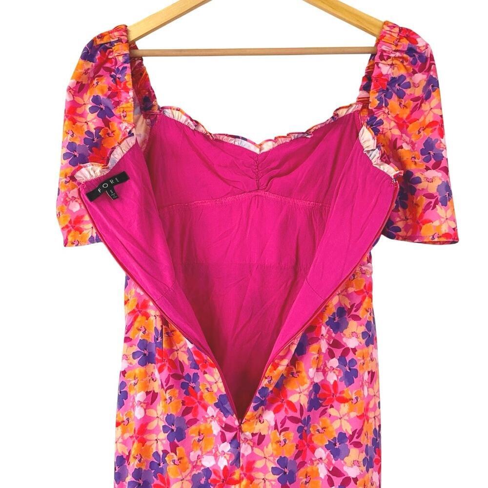 FORE Rio Midi Sheath Dress In Pink Multi Floral Womens Size S *EUC - Picture 8 of 12